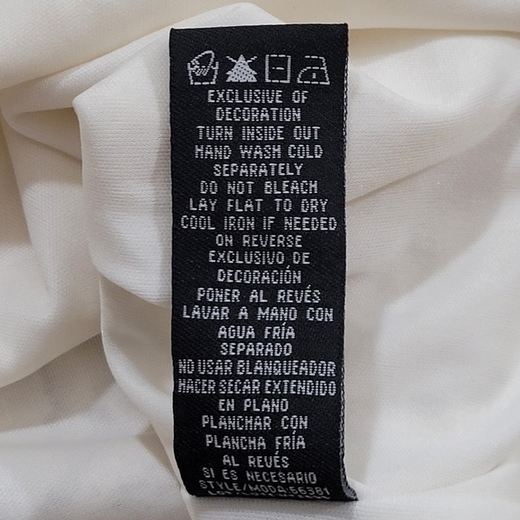 Ronni Ivory Lace Dress Floral Neckline Sleeveless Party Cocktail size 10 - Picture 8 of 9